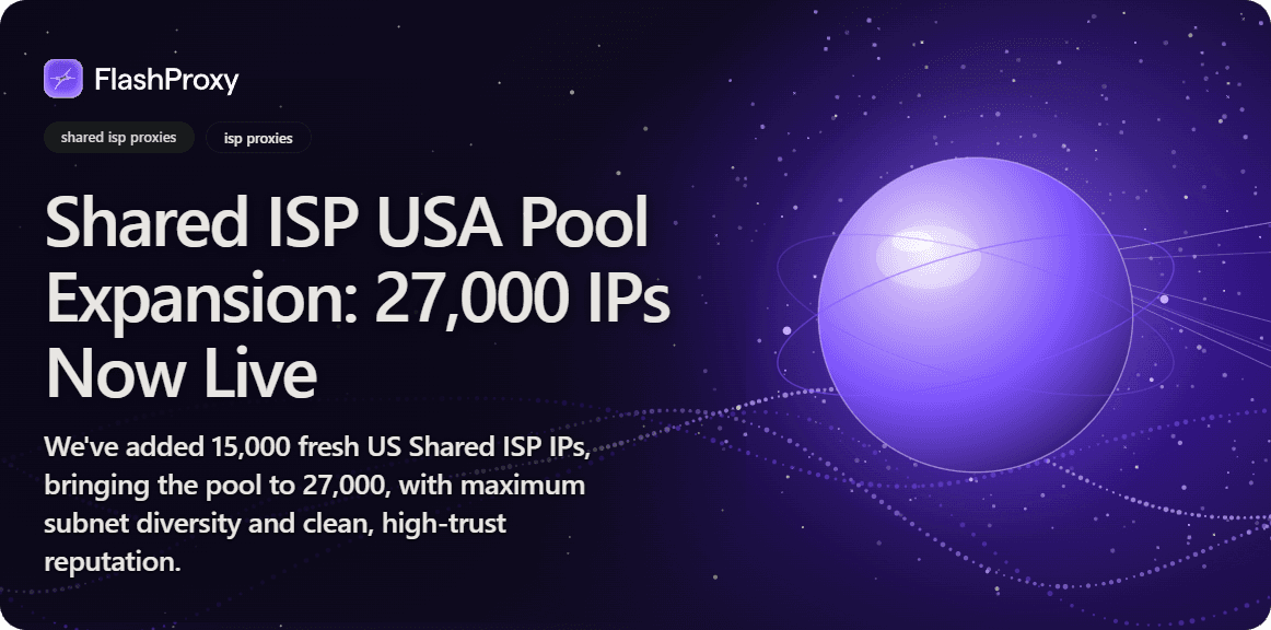 Shared ISP USA Pool Expansion: 27,000 IPs Now Live