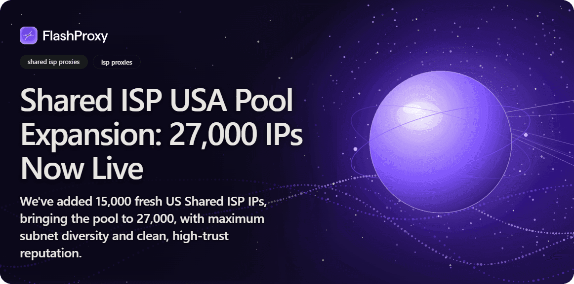Shared ISP USA Pool Expansion: 27,000 IPs Now Live